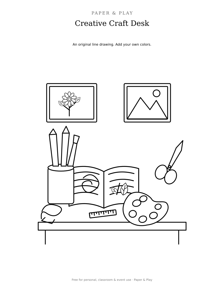 Creative Craft Desk printable preview